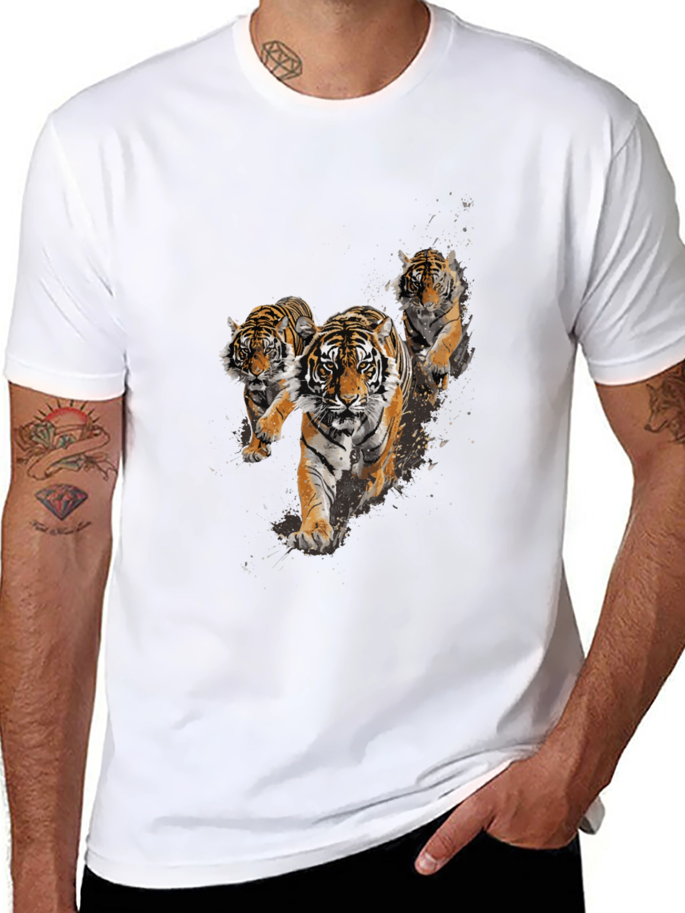 Tiger Trio Graphic T-Shirt