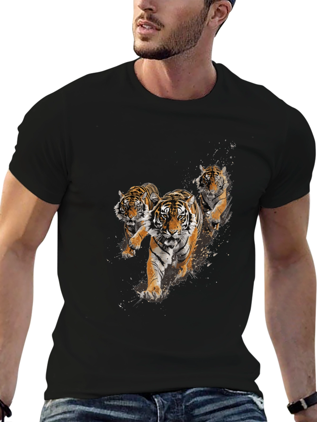 Tiger Trio Graphic T-Shirt