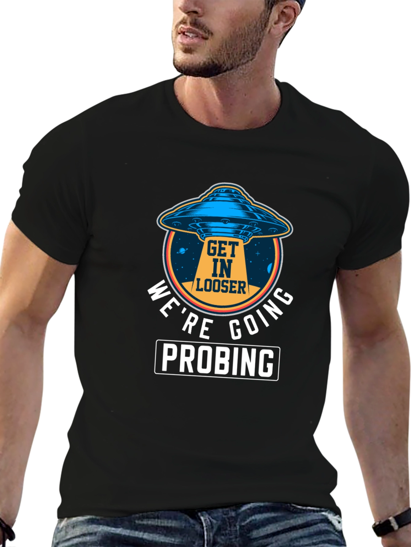 Alien UFO Probing Graphic Tee