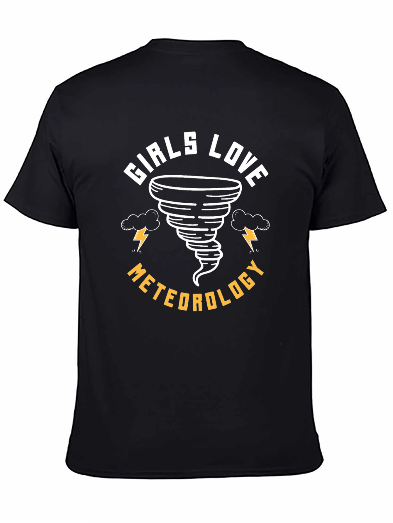 Girls Love Meteorology Black Graphic Tee