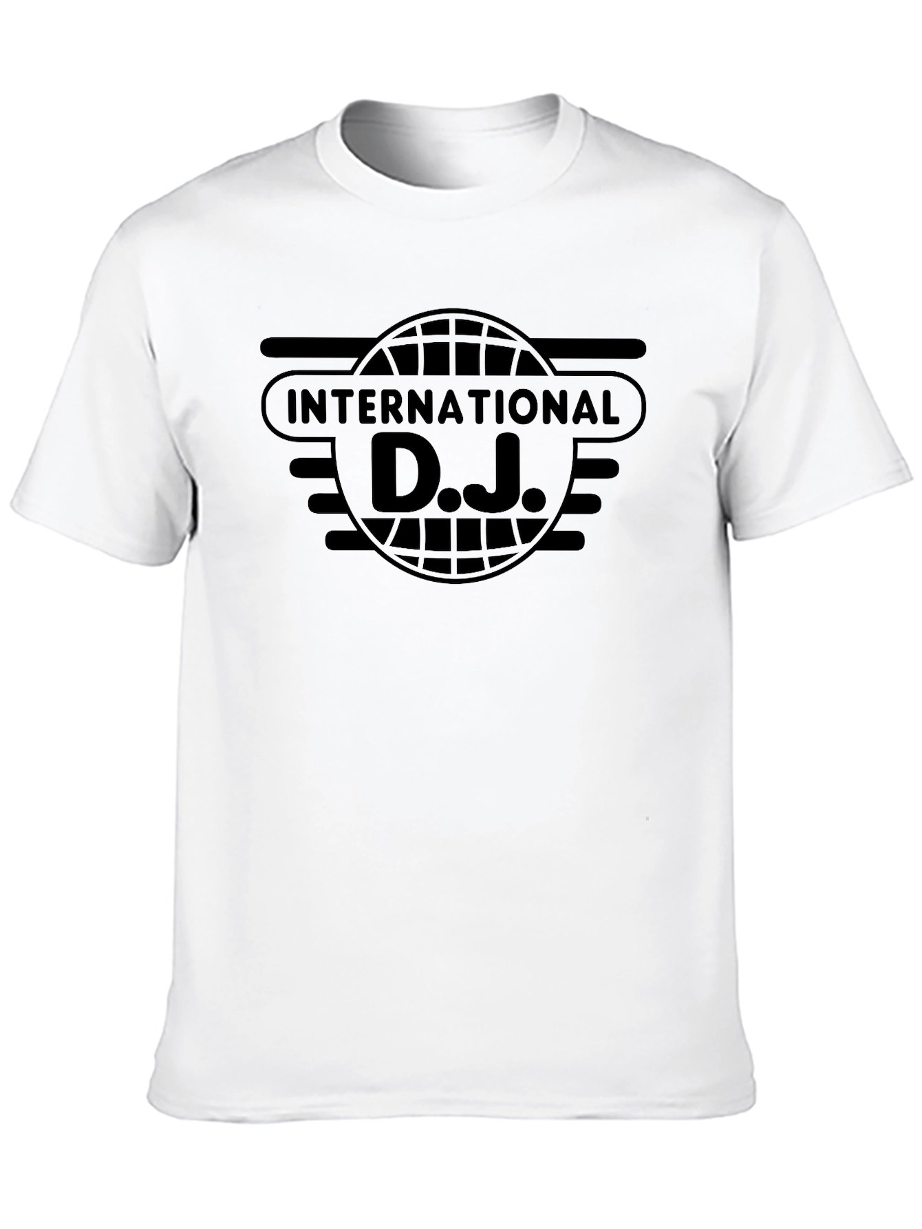 International DJ Black T-Shirt Graphic Print