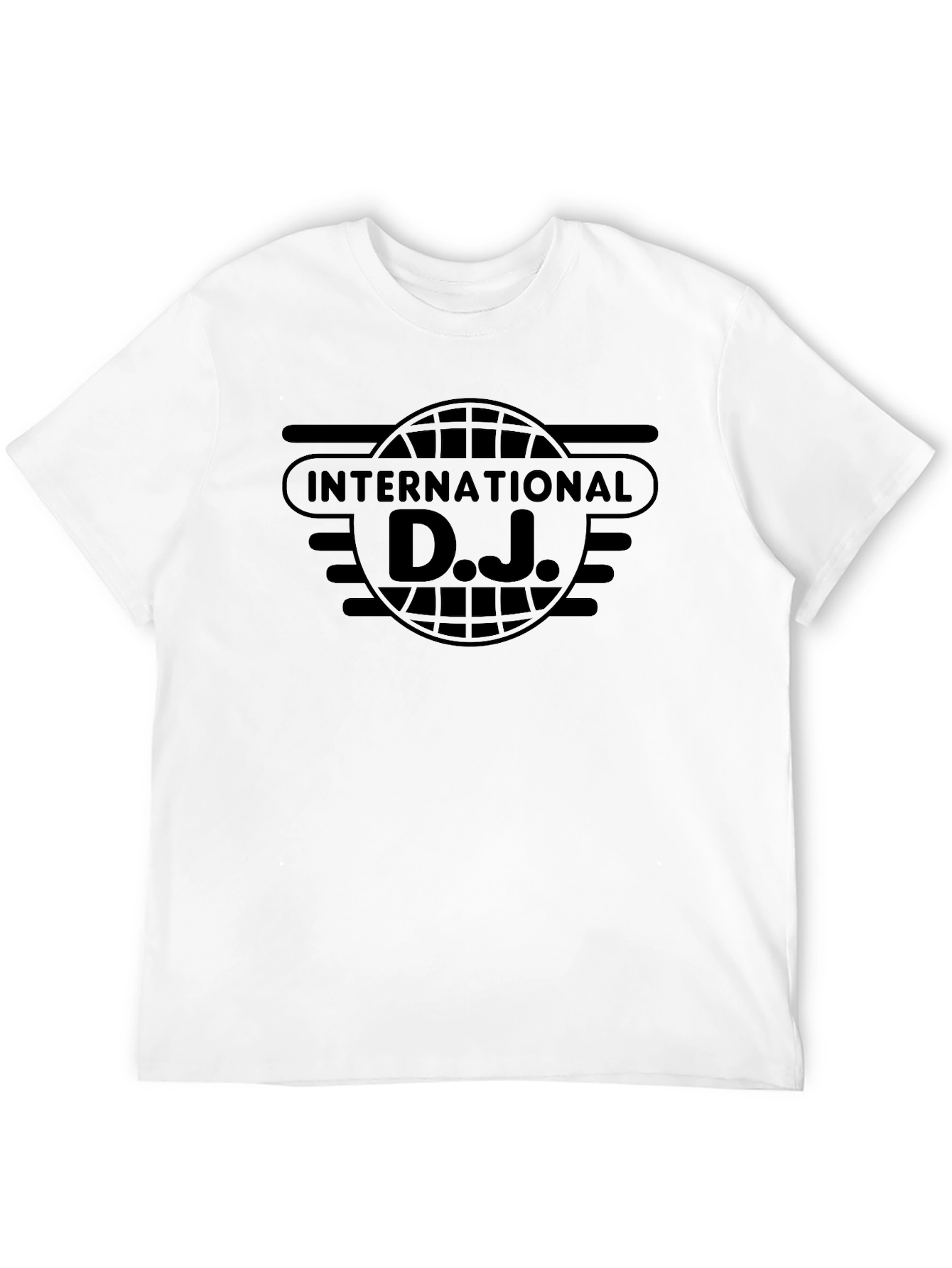 International DJ Black T-Shirt Graphic Print