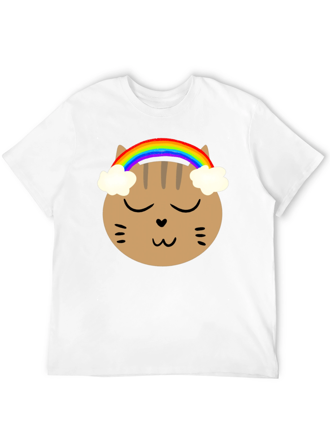 Rainbow Cat Graphic Tee - Soft Cotton Blend