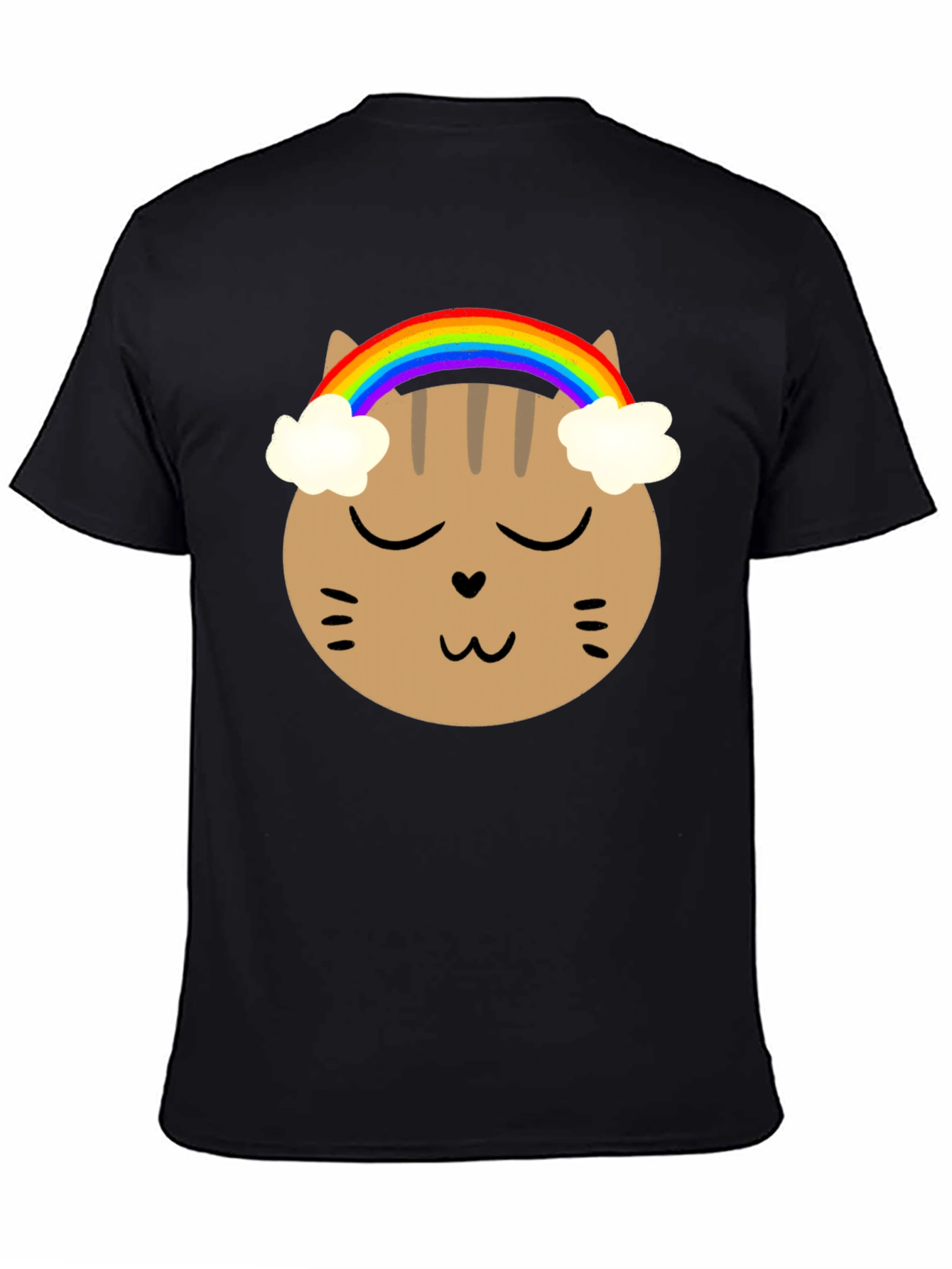 Rainbow Cat Graphic Tee - Soft Cotton Blend
