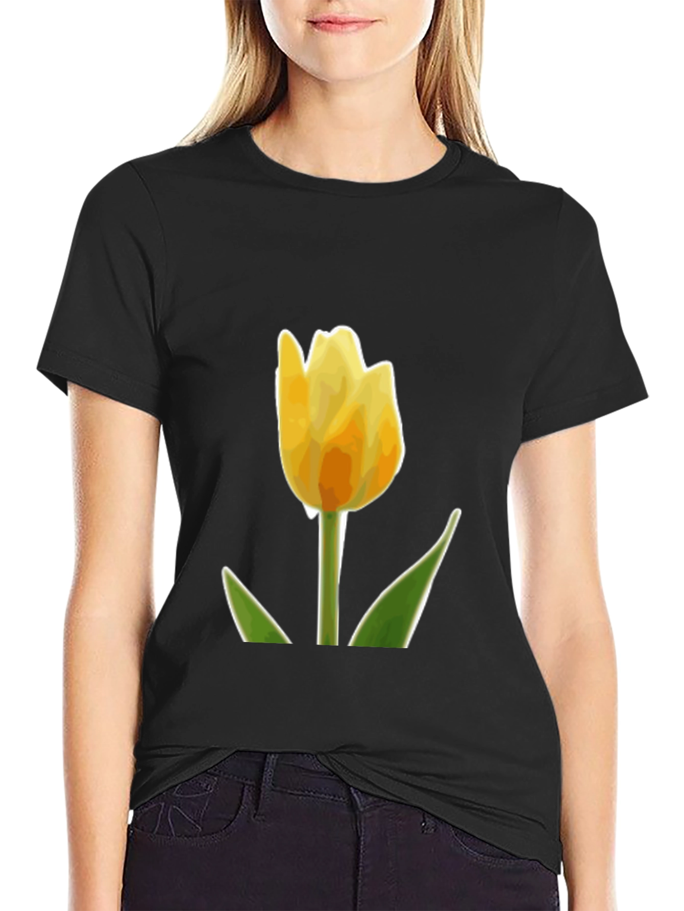 Yellow Tulip Graphic T-Shirt | Menswear