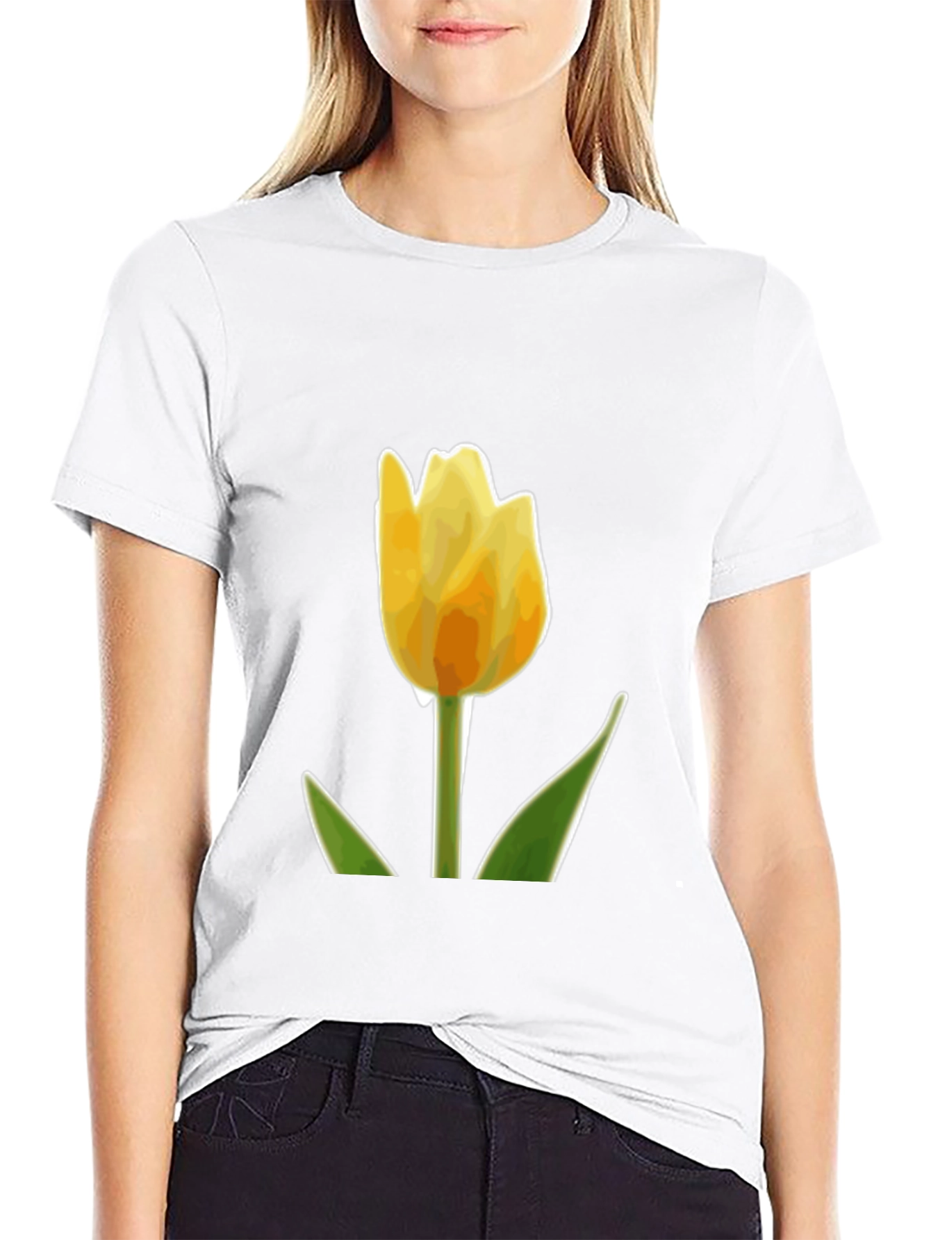 Yellow Tulip Graphic T-Shirt | Menswear