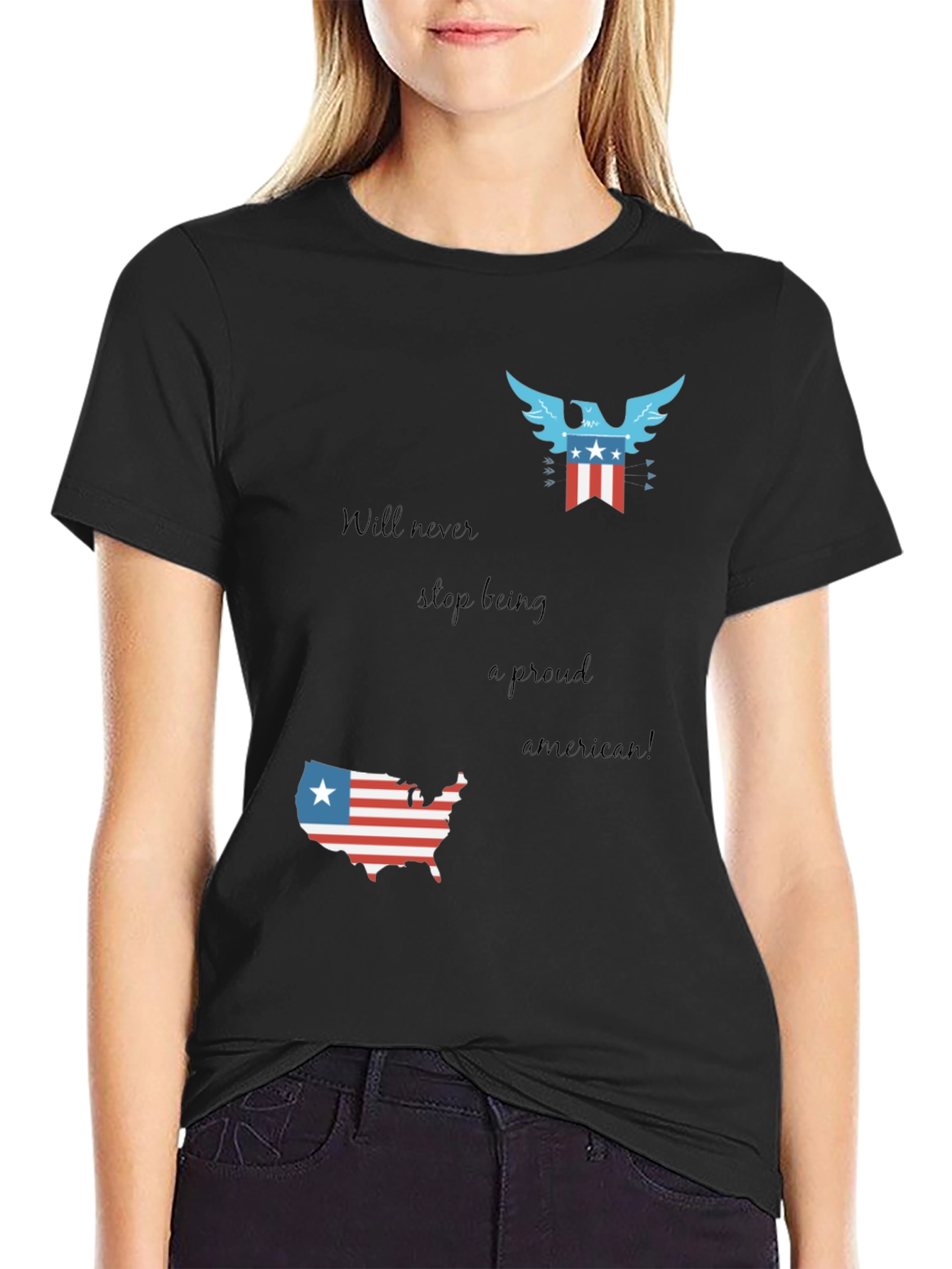 Patriotic Pride T-Shirt - Never Stop Being American