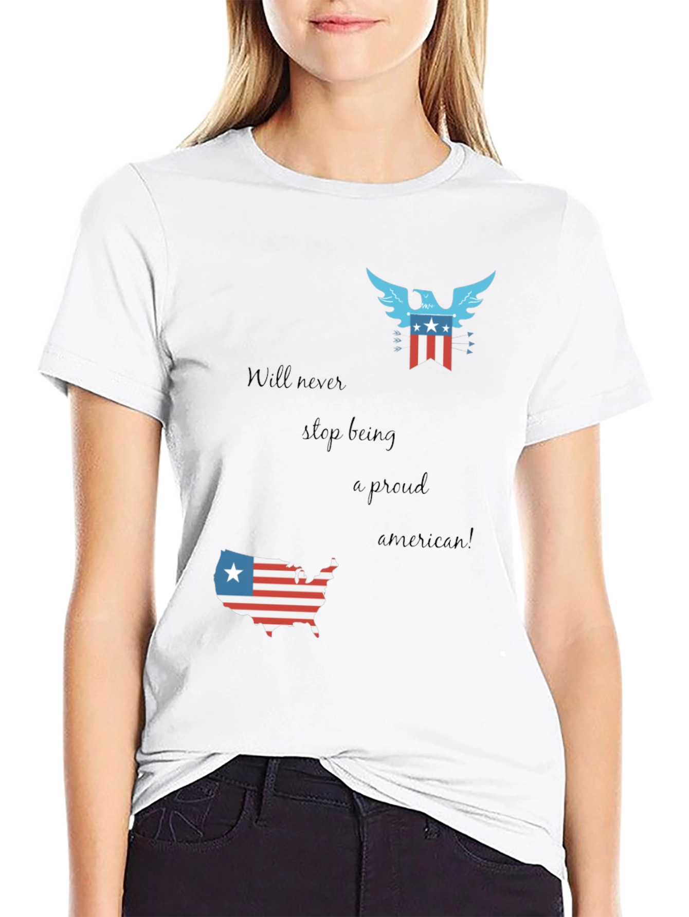 Patriotic Pride T-Shirt - Never Stop Being American