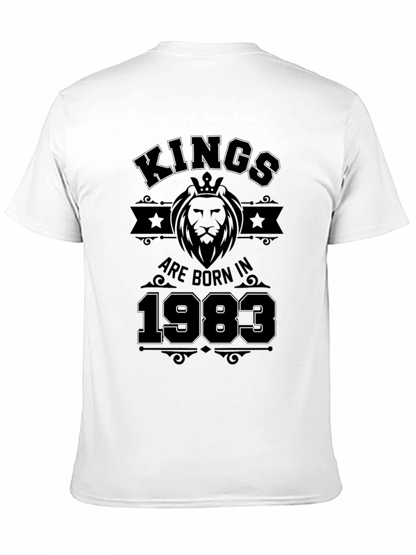 Kings Born in 1983 Black Graphic T-Shirt