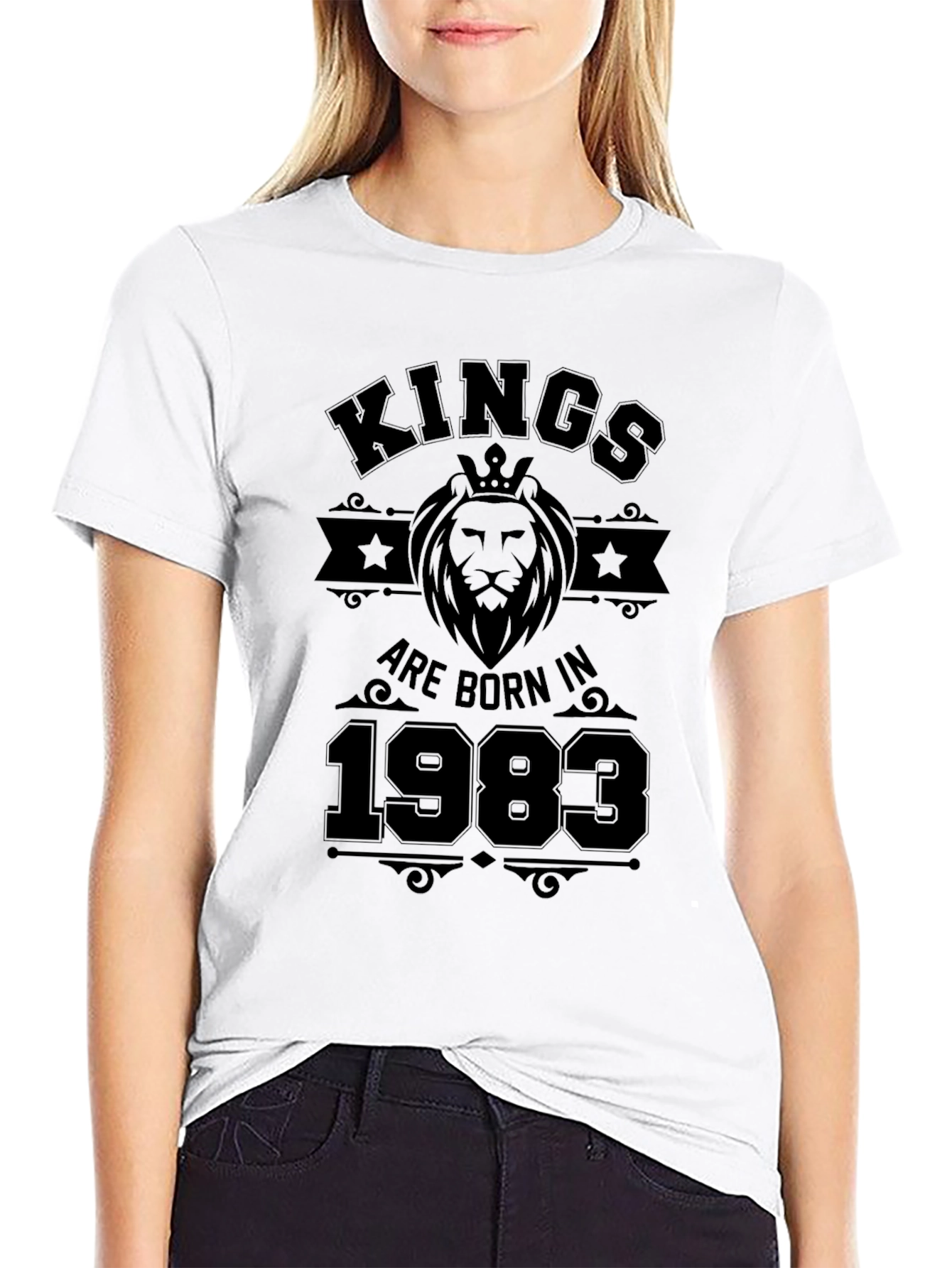 Kings Born in 1983 Black Graphic T-Shirt
