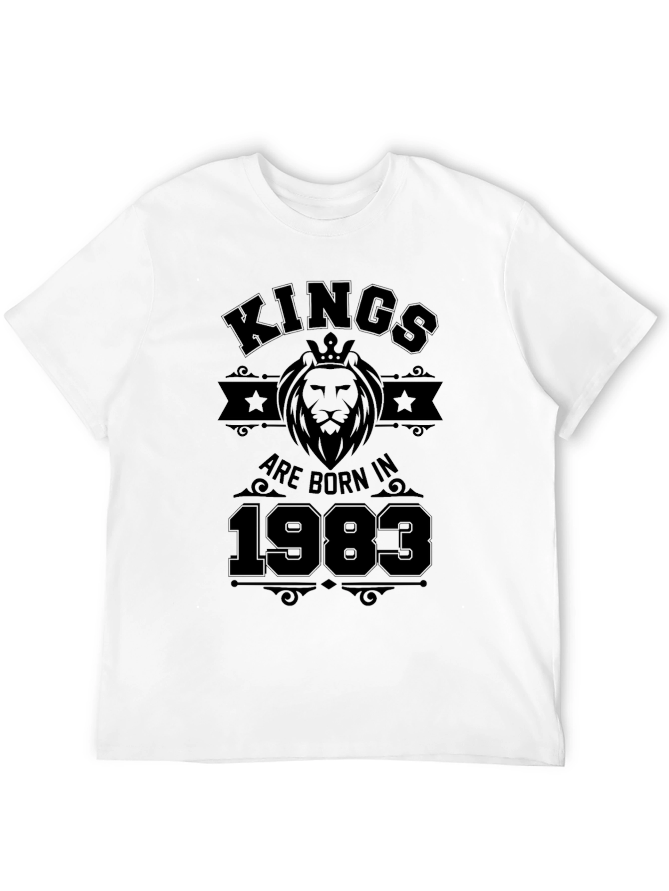 Kings Born in 1983 Black Graphic T-Shirt