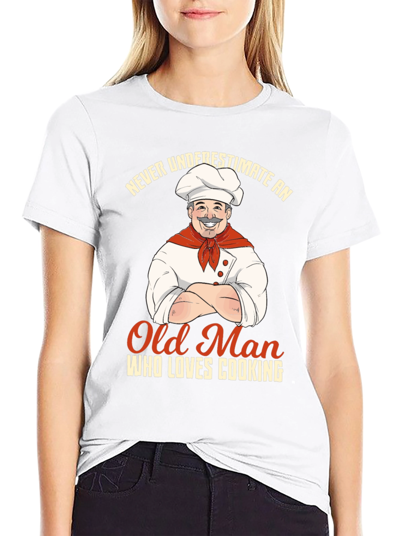 Never Underestimate an Old Man Who Loves Cooking T-Shirt