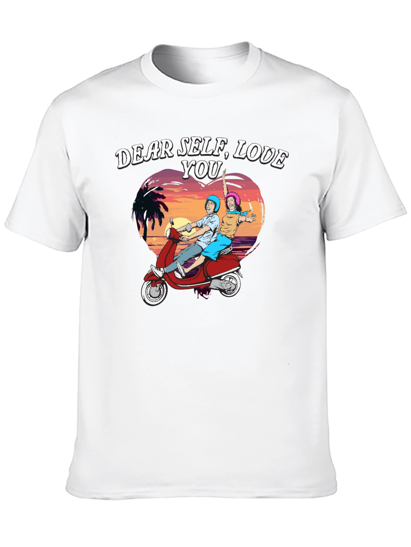 Dear Self Love You T-Shirt - Retro Scooter Design