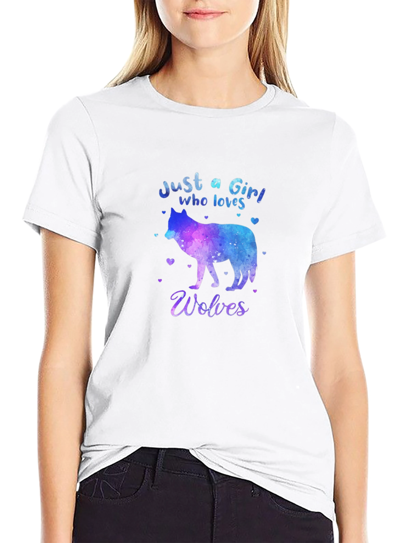 Just a Girl Who Loves Wolves T-Shirt