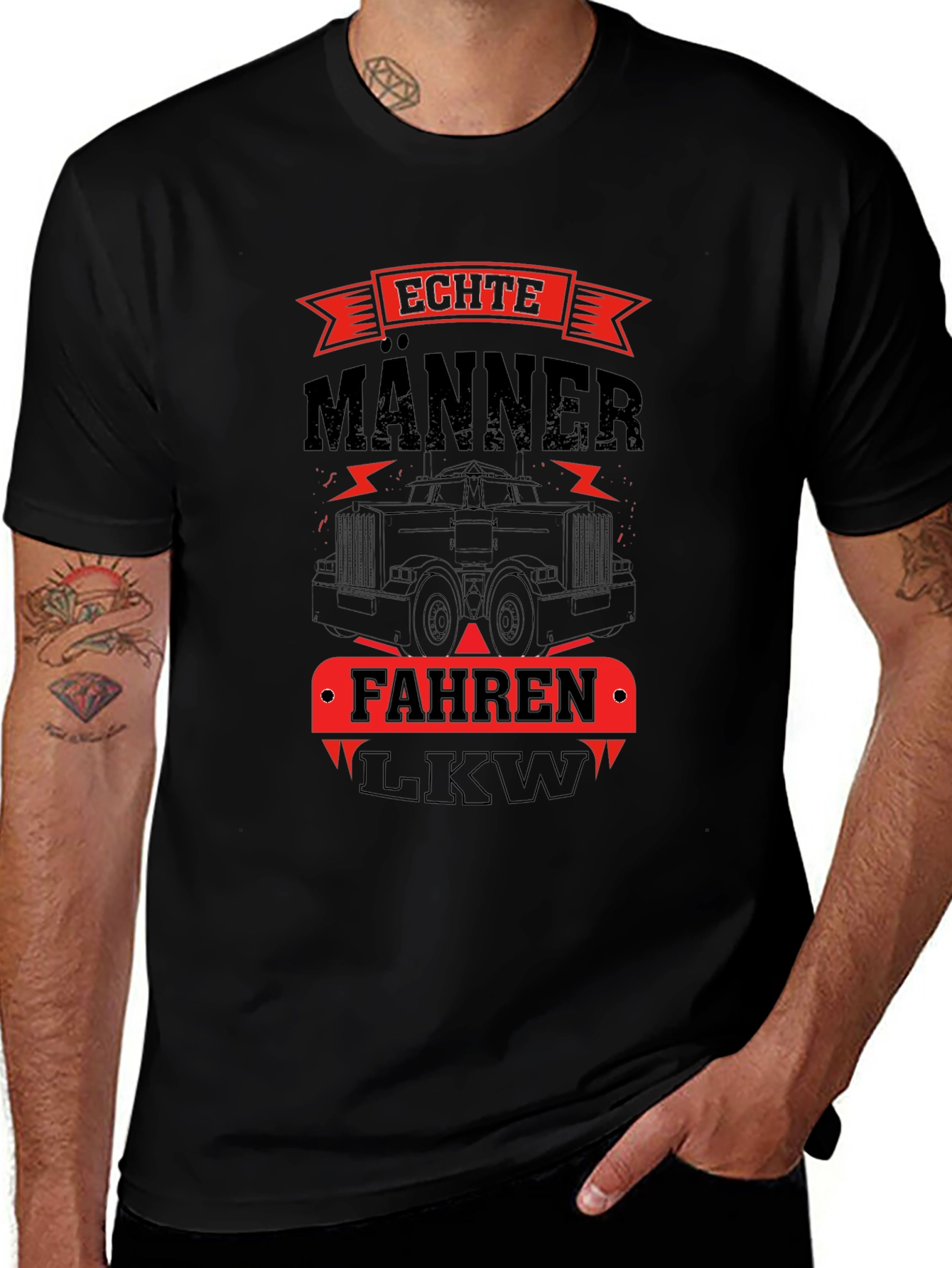 Echte Männer Fahren LKW T-Shirt - Trucker Tee