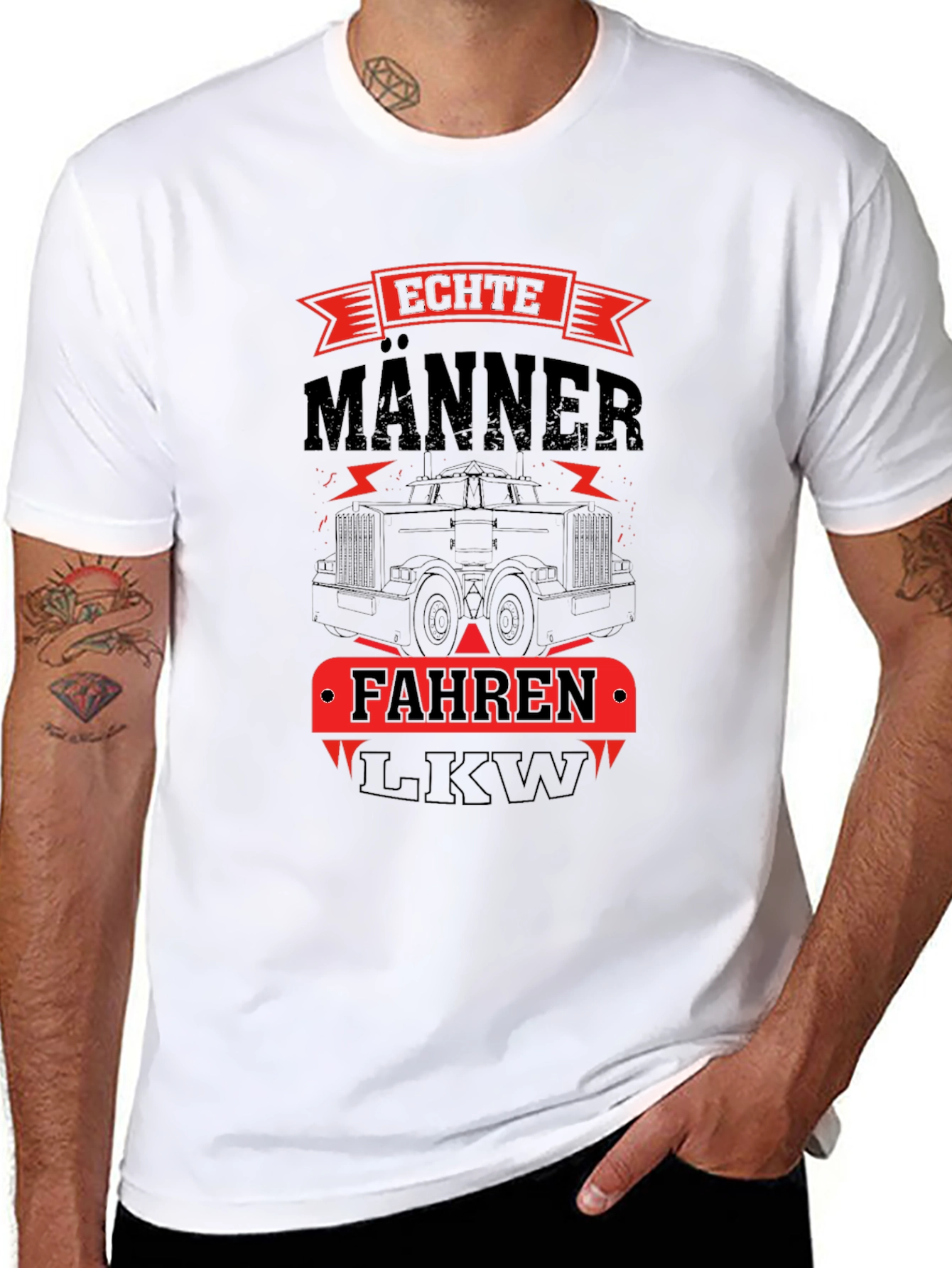 Echte Männer Fahren LKW T-Shirt - Trucker Tee