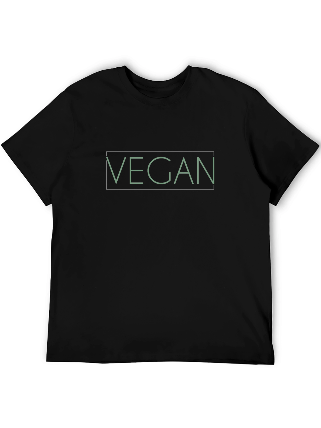 Vegan Statement T-Shirt - Black Crew Neck Tee