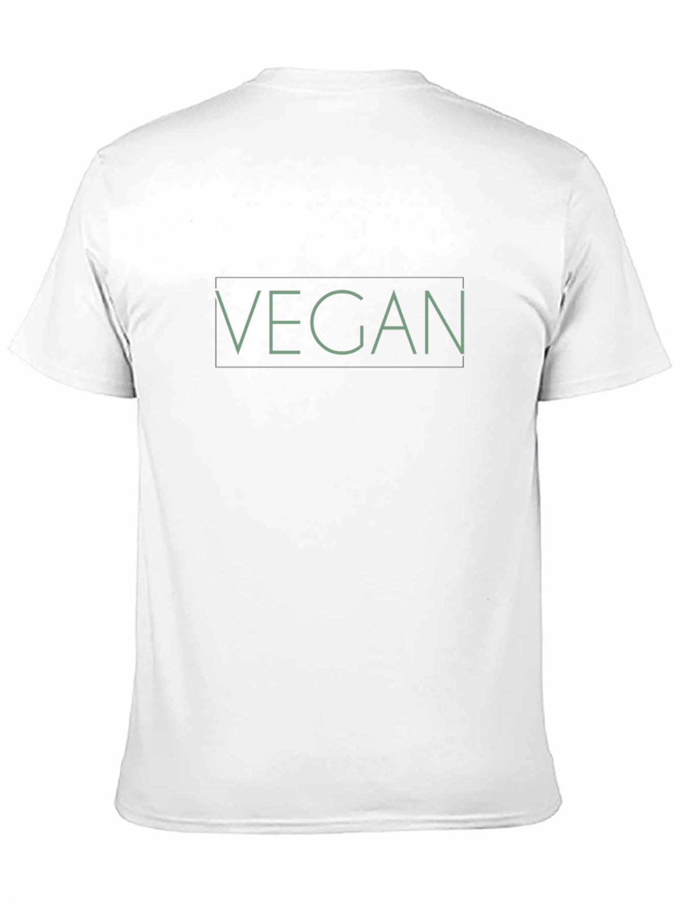 Vegan Statement T-Shirt - Black Crew Neck Tee