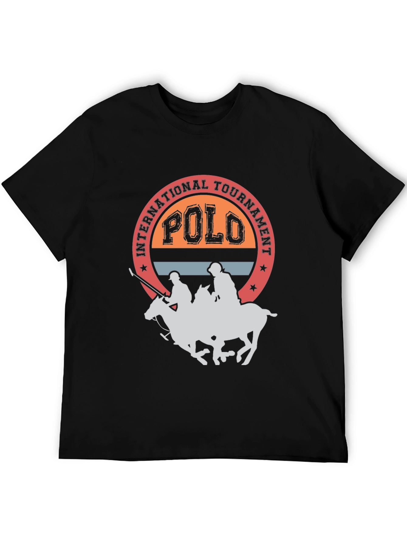 Polo Tournament Graphic Tee - Black