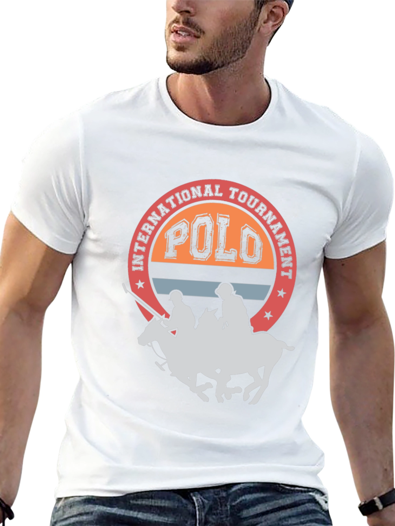 Polo Tournament Graphic Tee - Black