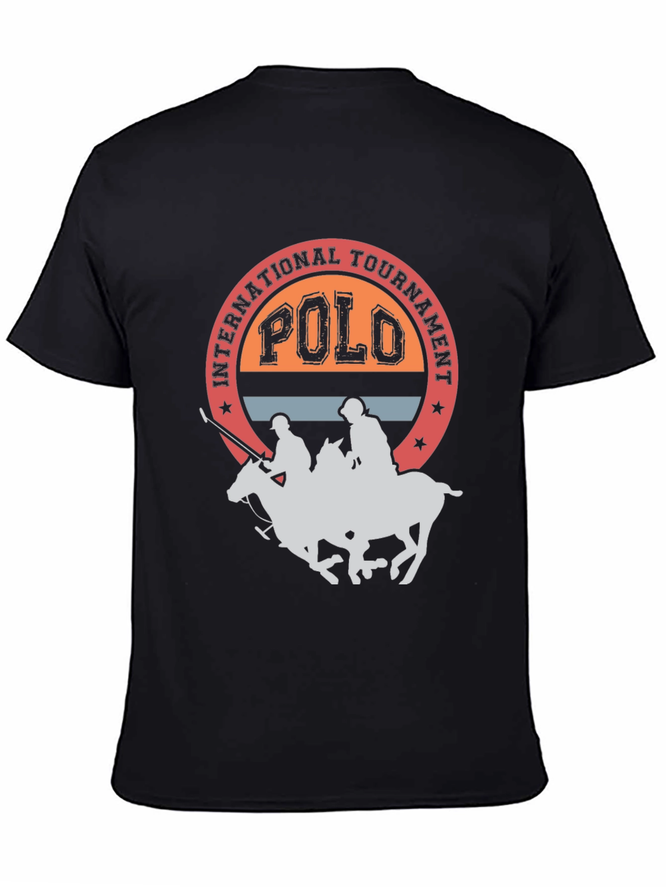 Polo Tournament Graphic Tee - Black
