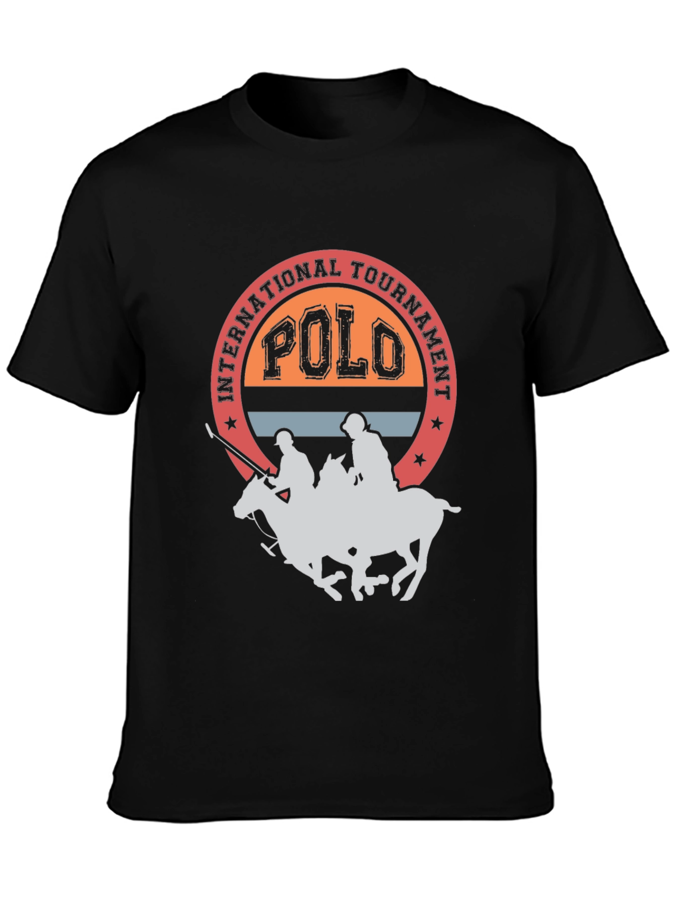 Polo Tournament Graphic Tee - Black