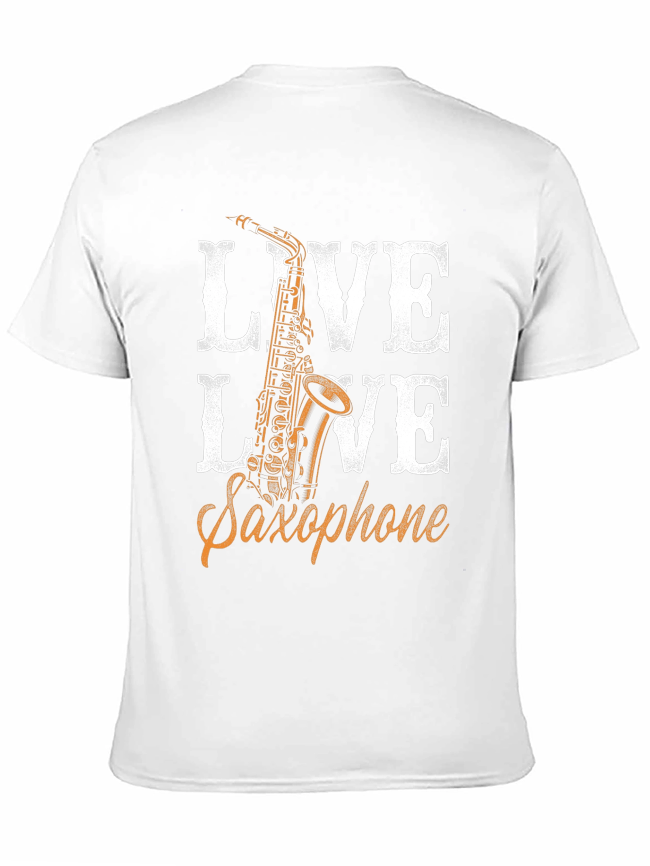 Live Saxophone T-Shirt - Black Graphic Tee