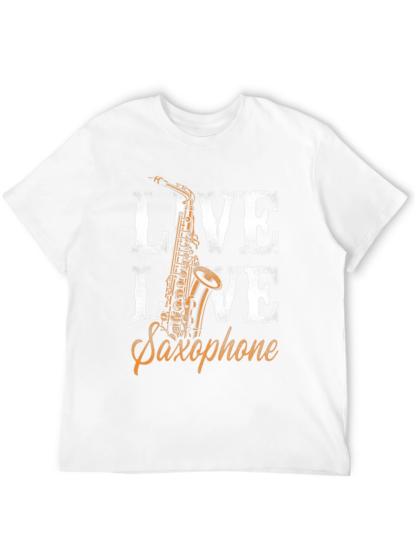 Live Saxophone T-Shirt - Black Graphic Tee