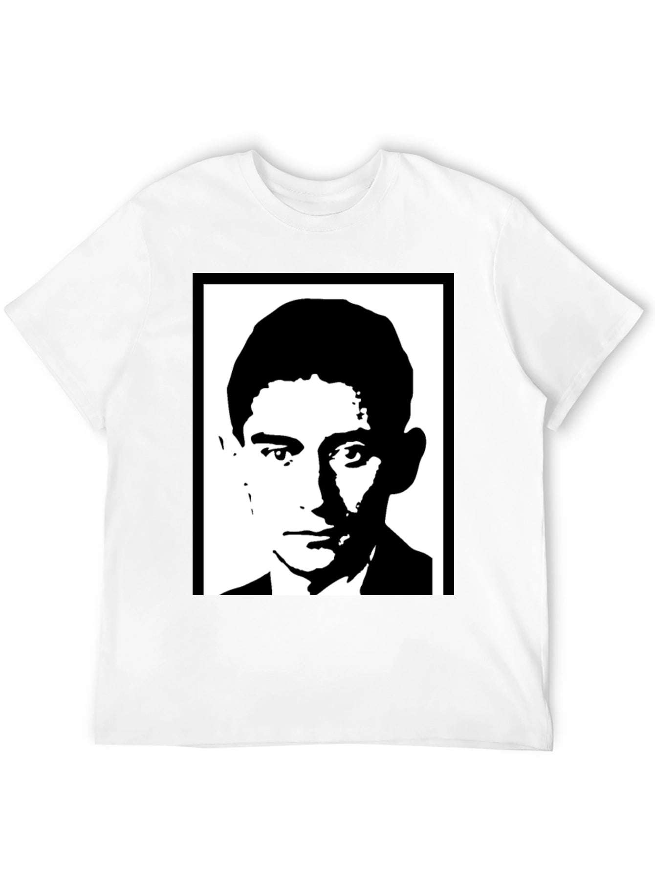 Kafka Portrait Black T-Shirt - Literary Cool