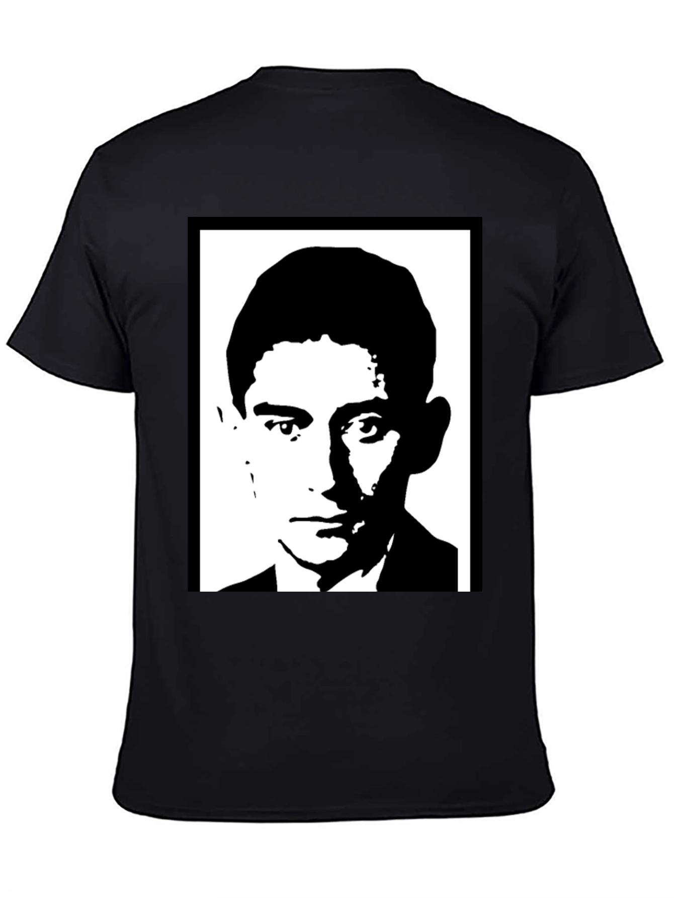 Kafka Portrait Black T-Shirt - Literary Cool