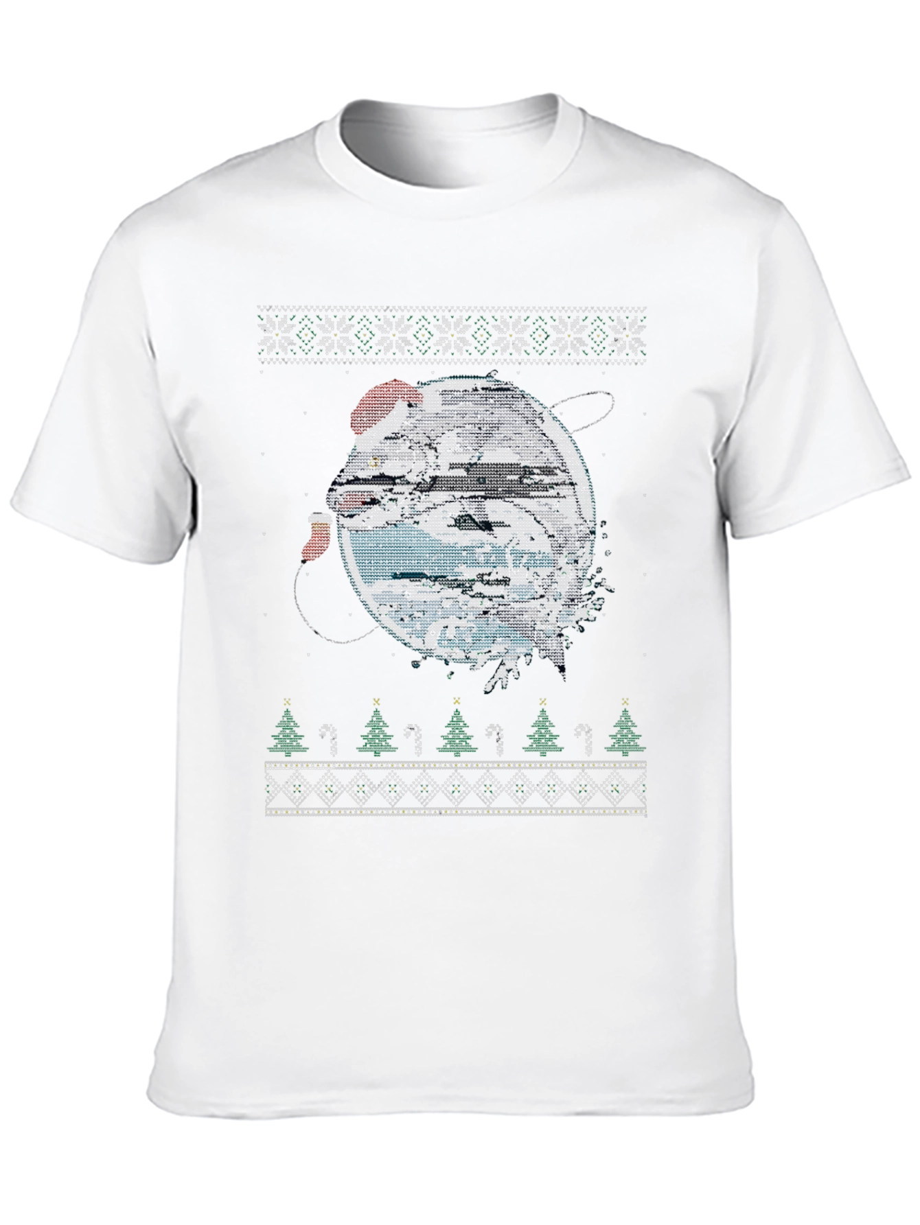 Festive Fishing Christmas Sweater T-Shirt
