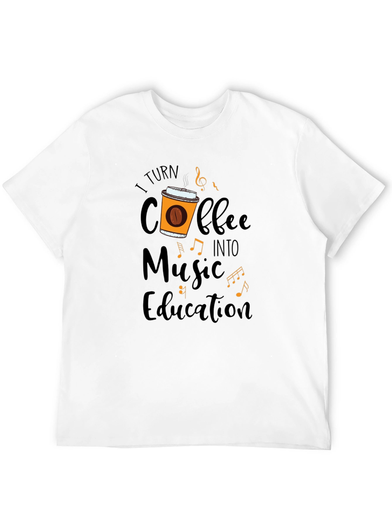 Coffee Music Education Black T-Shirt