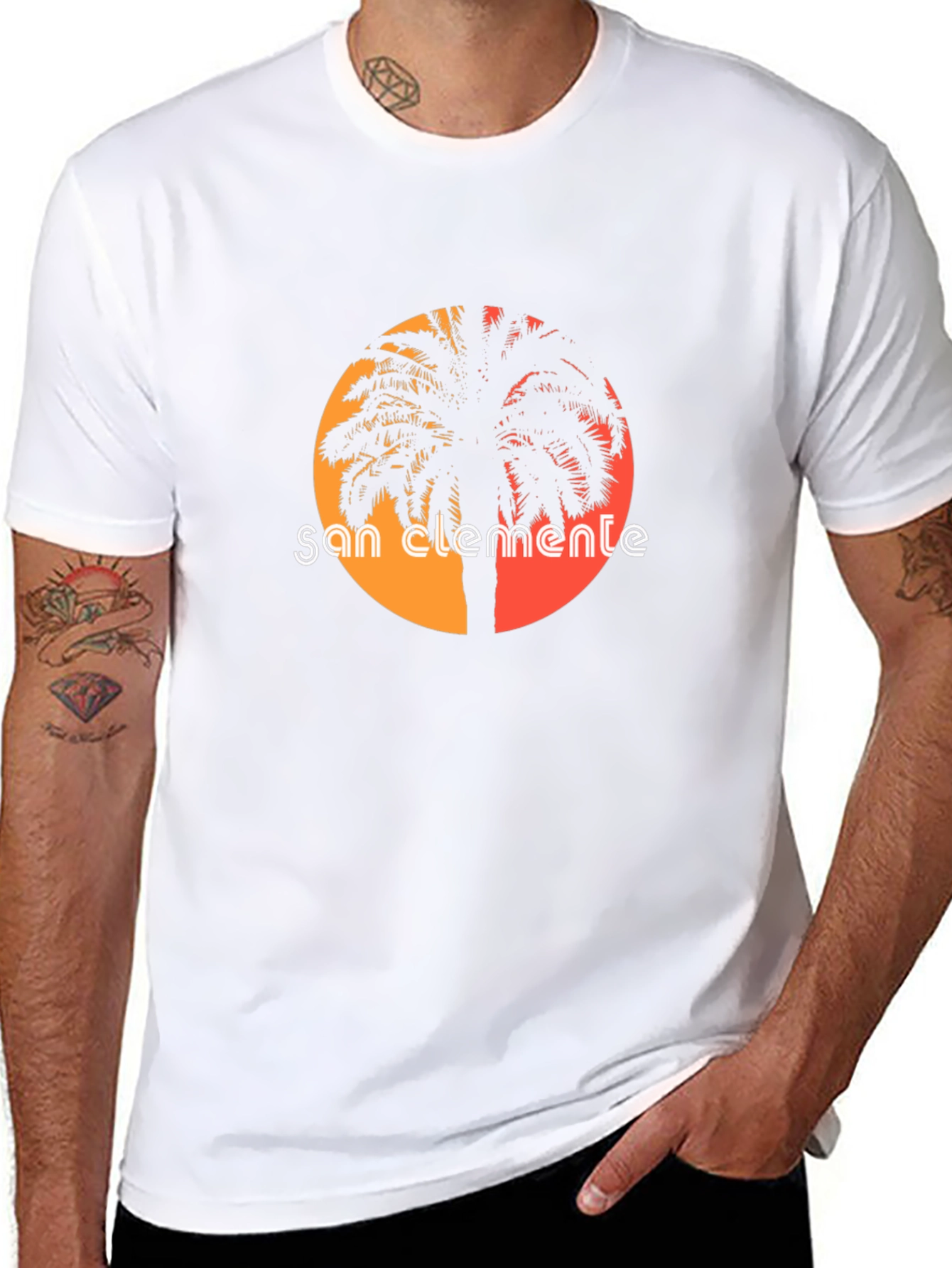 San Clemente Palm Tree Graphic Tee - Black