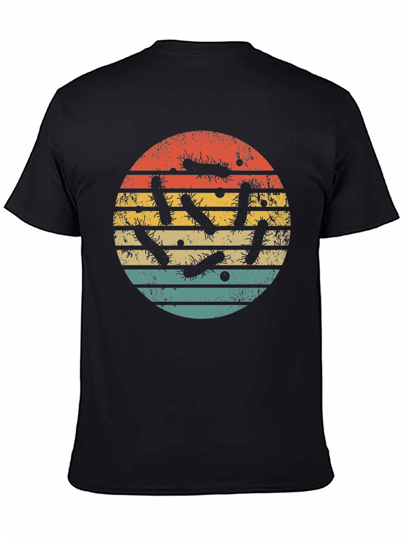 Retro Germs Sunset T-Shirt - Unique Microbiology Tee