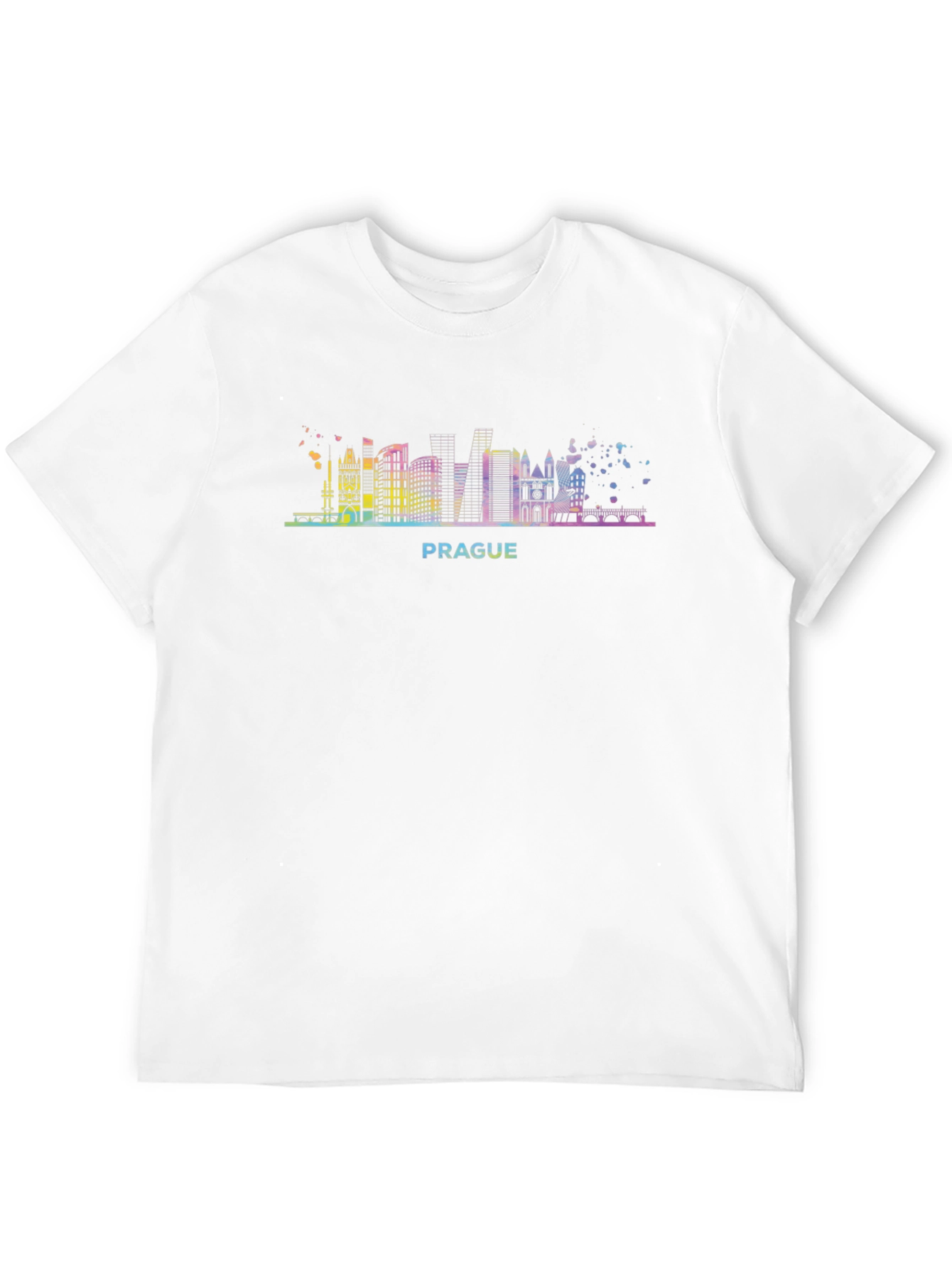 Prague Skyline Graphic Tee - Mens Black T-Shirt
