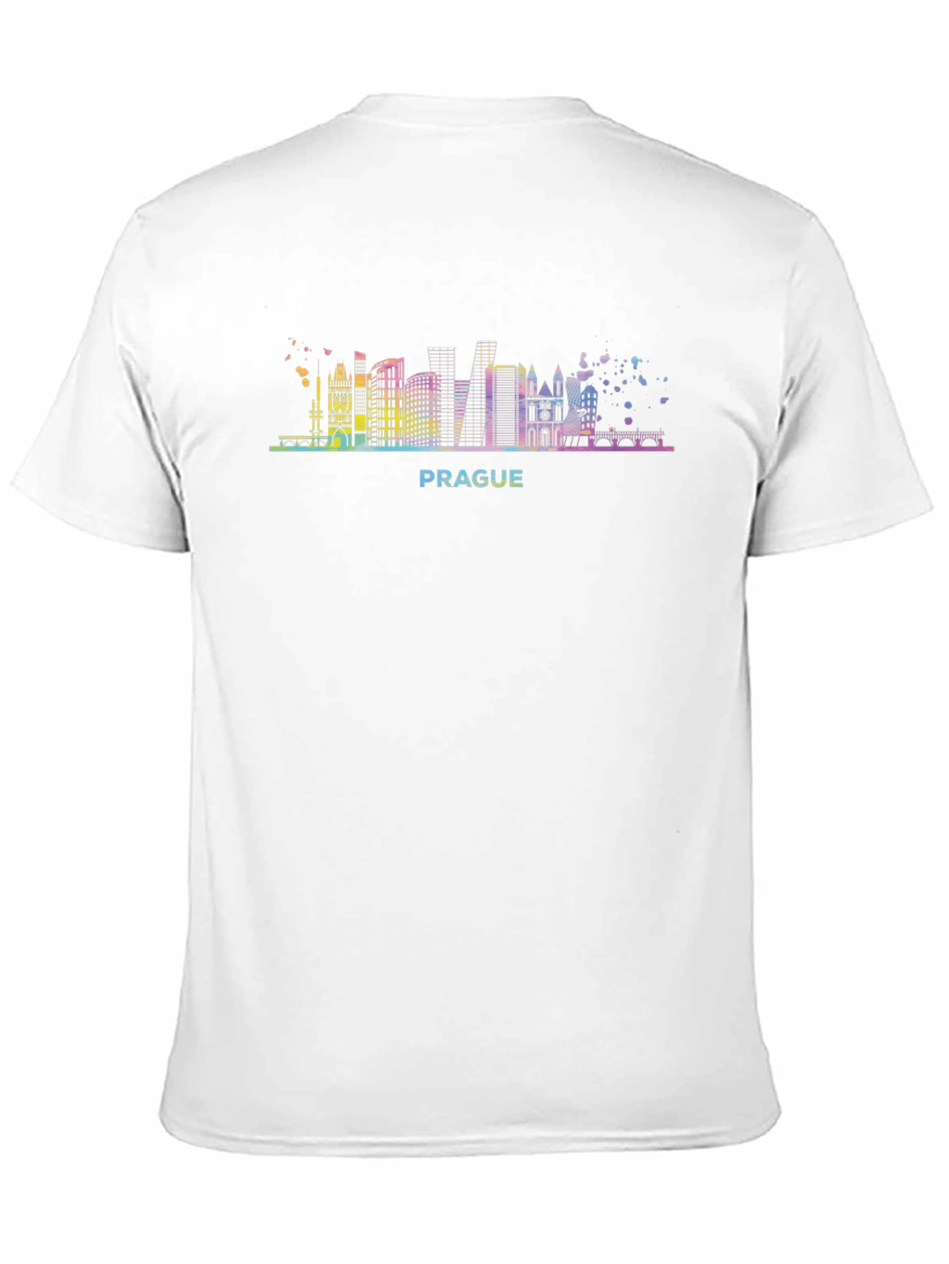 Prague Skyline Graphic Tee - Mens Black T-Shirt