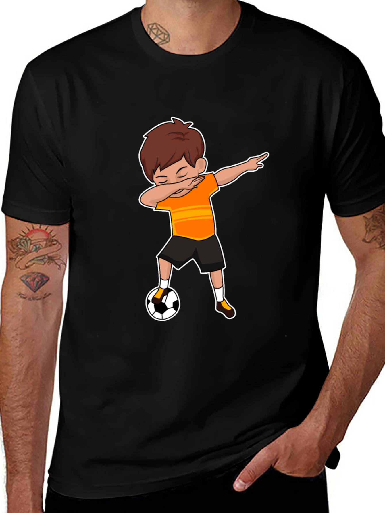 Dabbing Soccer Kid Graphic Tee