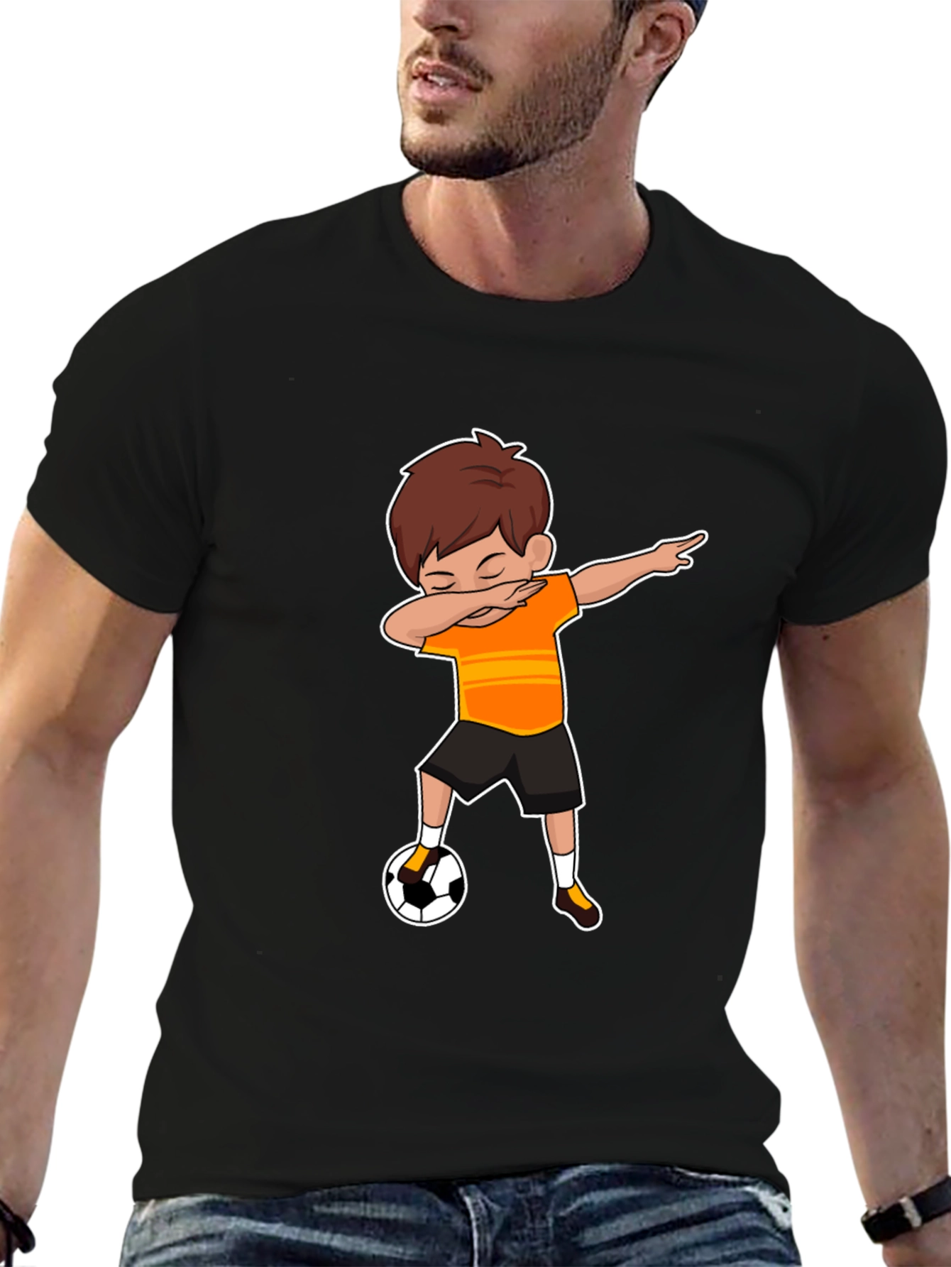 Dabbing Soccer Kid Graphic Tee