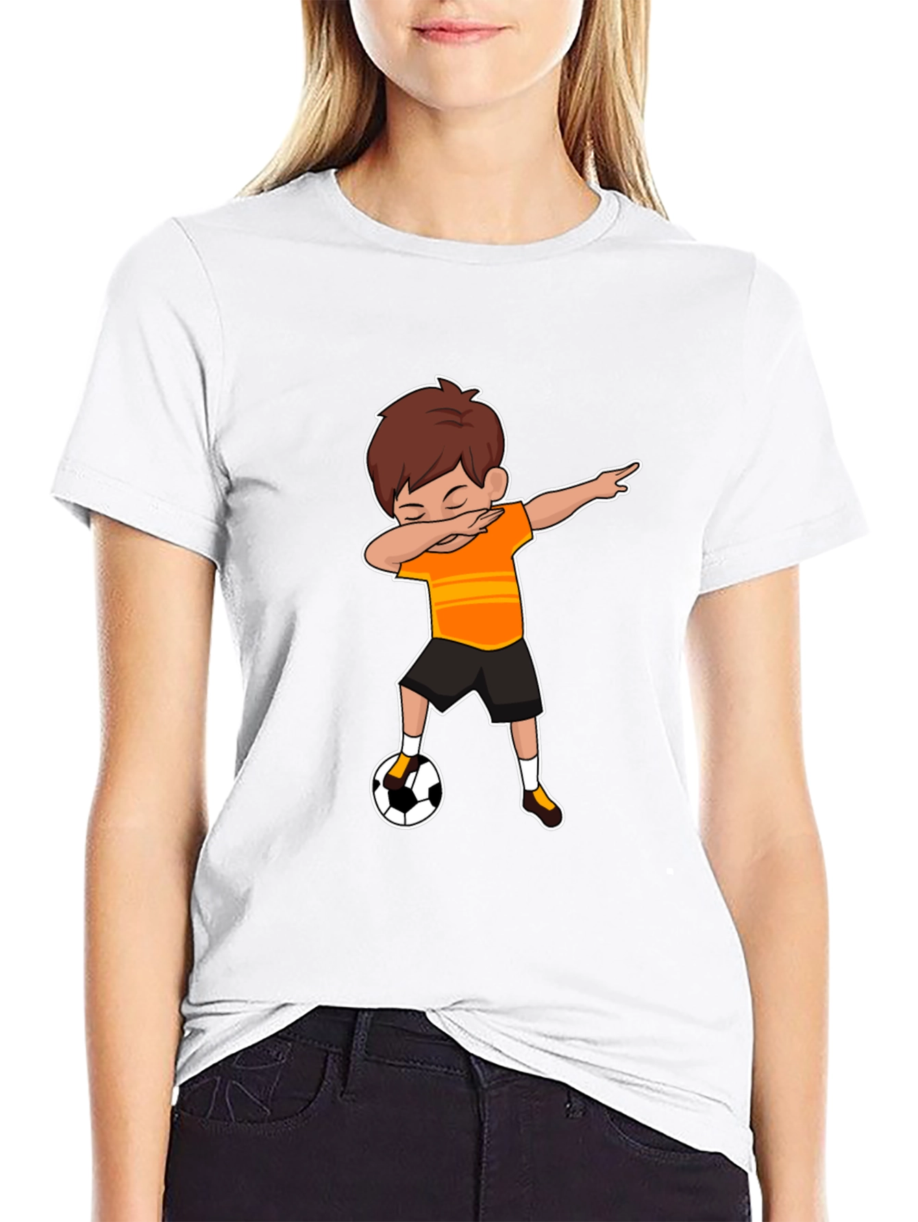 Dabbing Soccer Kid Graphic Tee