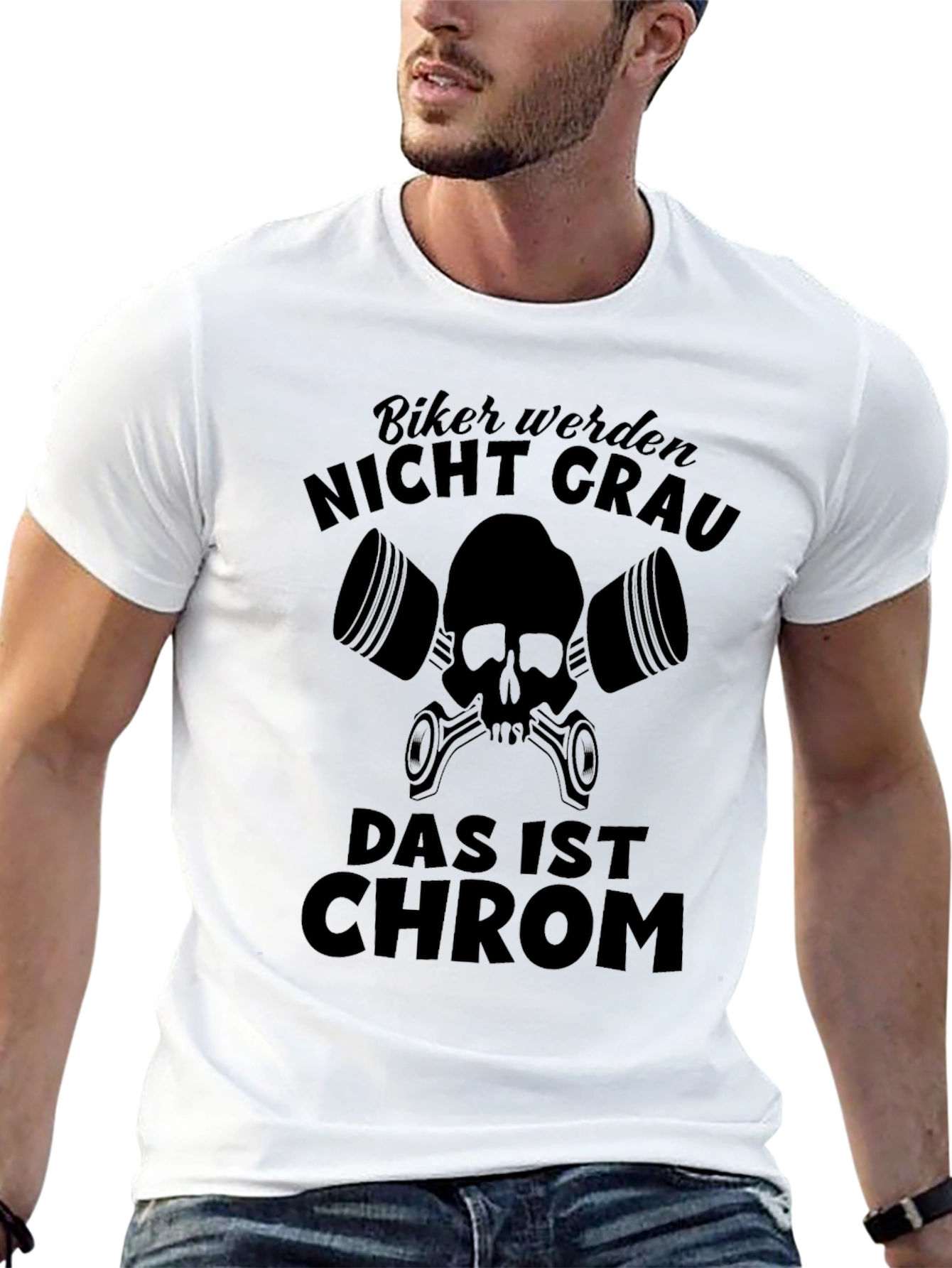 Biker Nicht Grau T-Shirt - Motorcycle Enthusiast