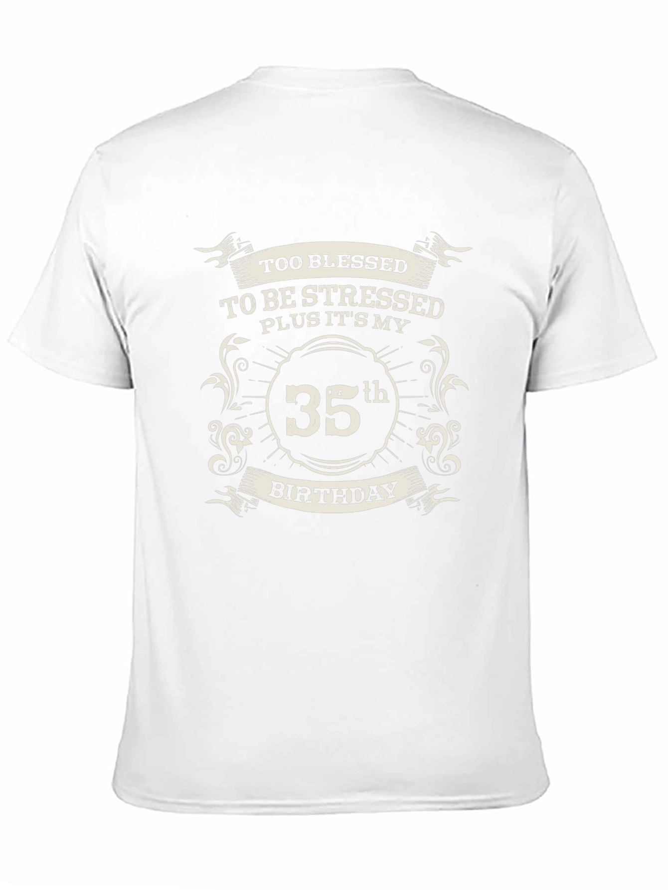 35th Birthday Blessed T-Shirt - Black