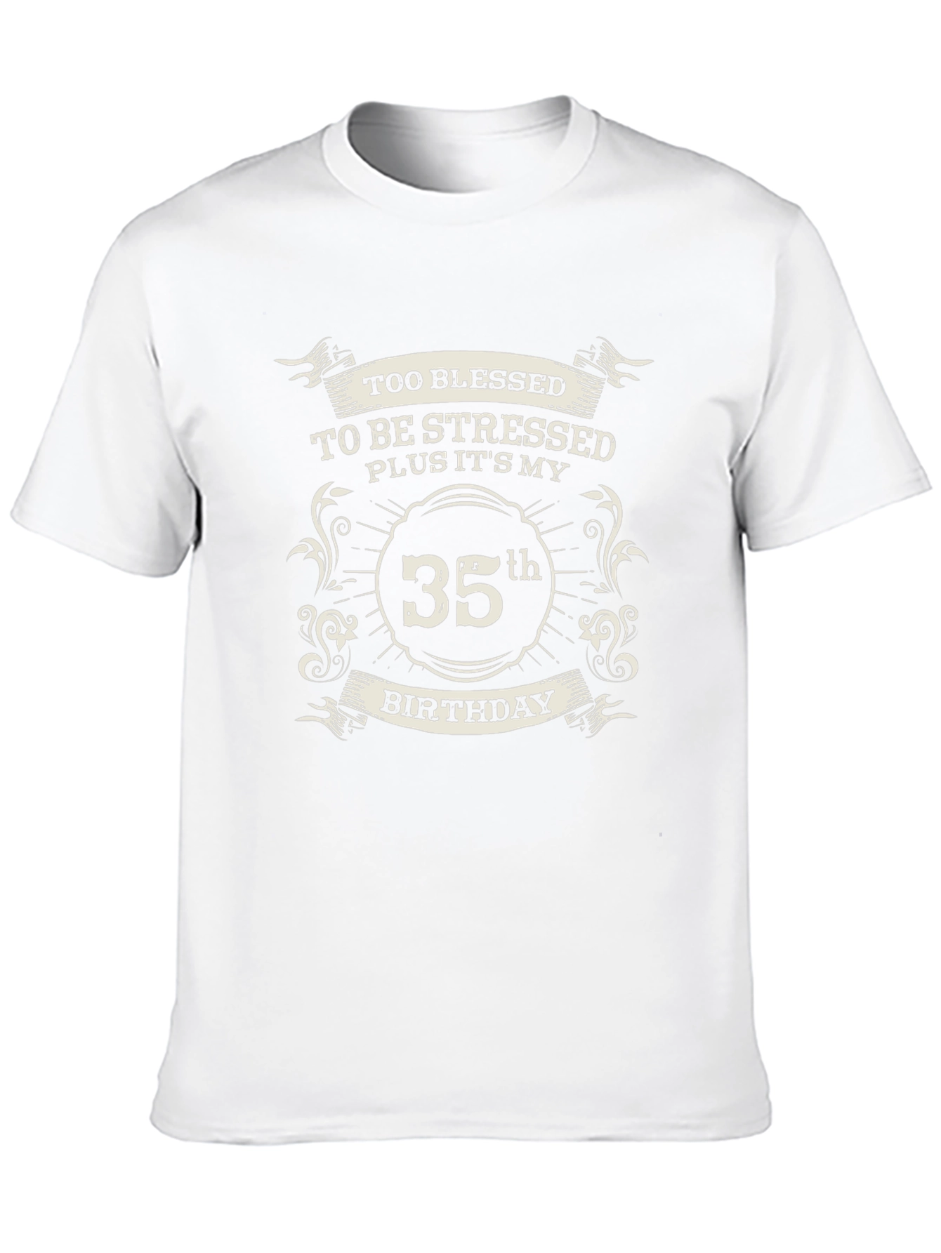 35th Birthday Blessed T-Shirt - Black