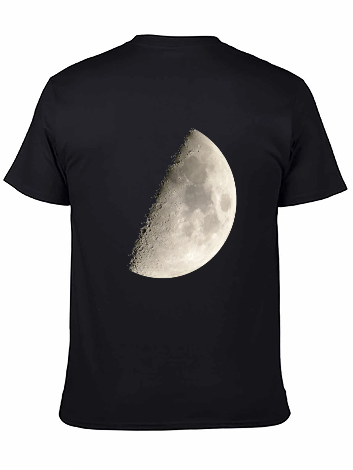 Lunar Phase Graphic Tee - Mens Black Cotton T-Shirt