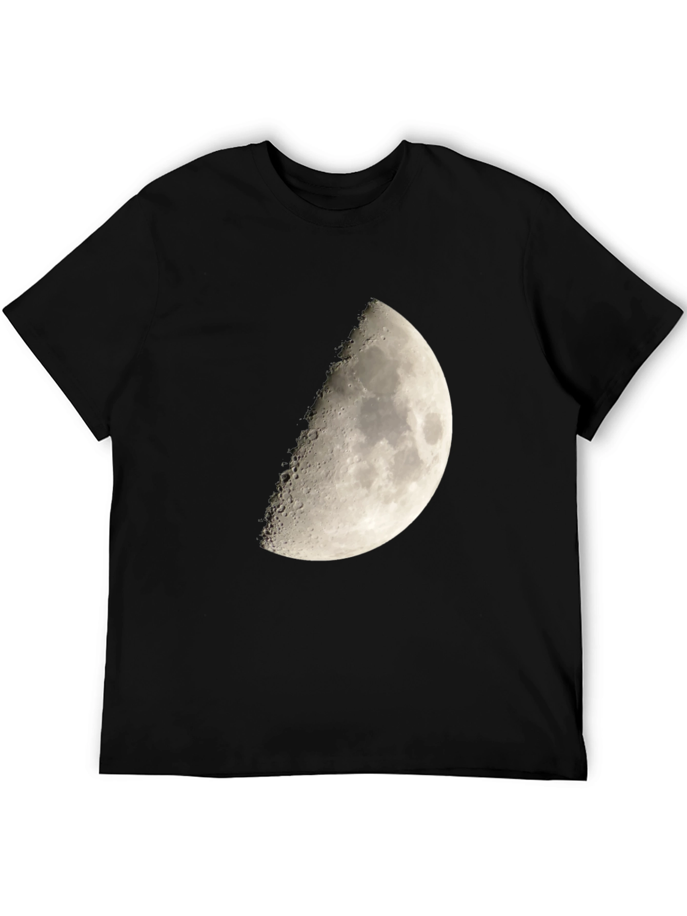 Lunar Phase Graphic Tee - Mens Black Cotton T-Shirt