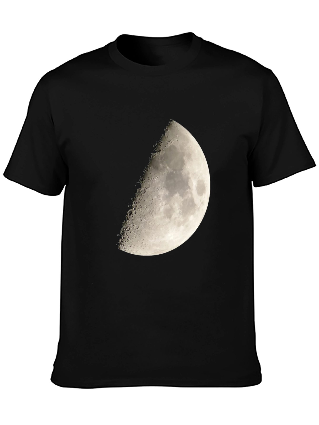 Lunar Phase Graphic Tee - Mens Black Cotton T-Shirt