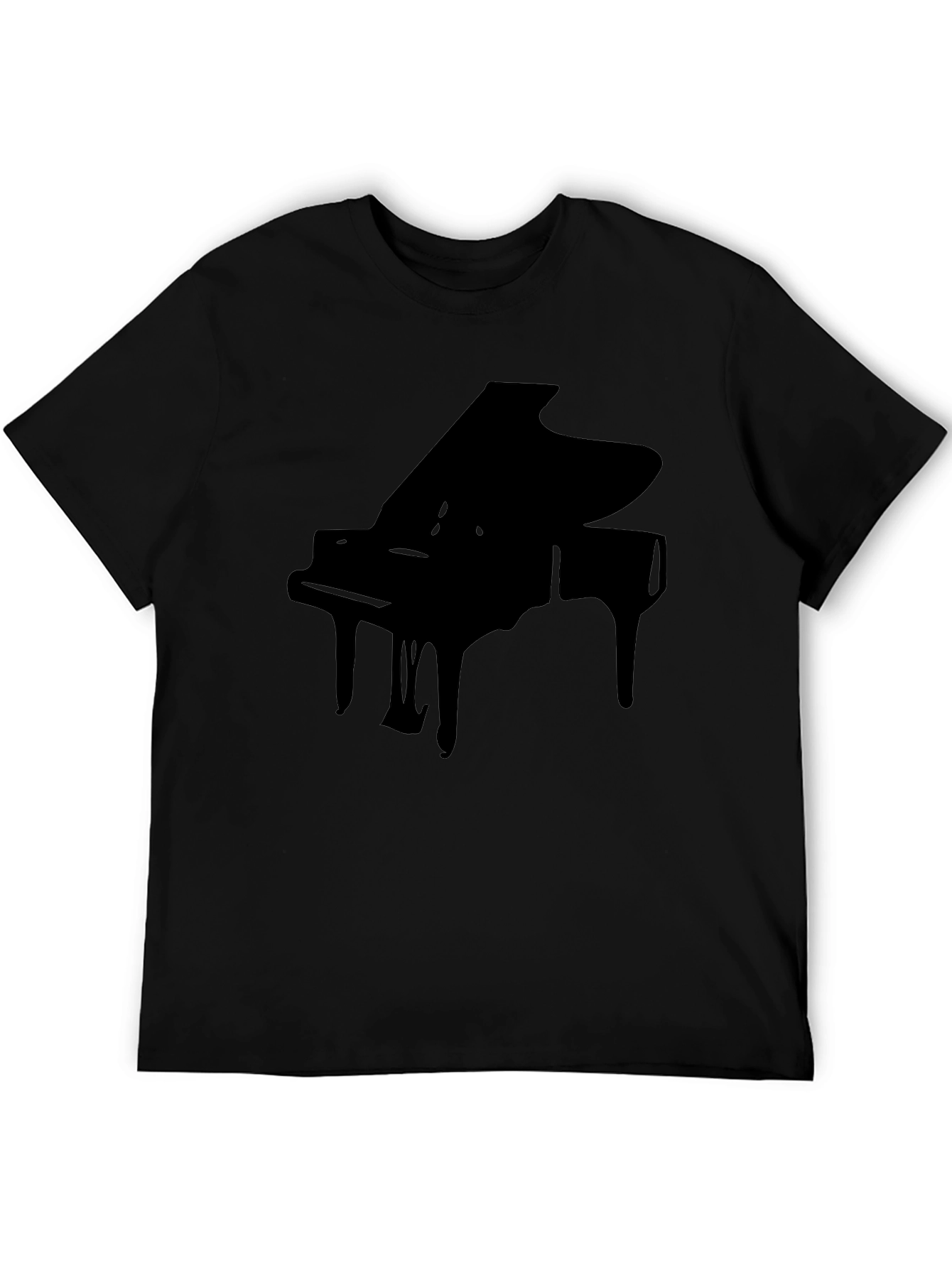 Piano Graphic Black T-Shirt - Musicians Style