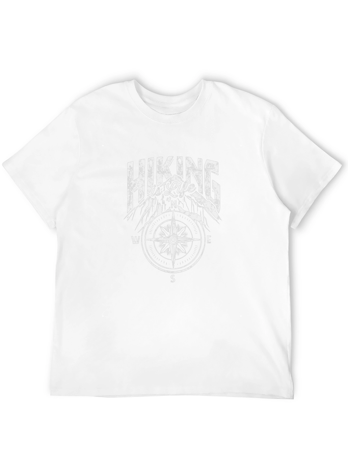 Hiking Is Life Graphic Tee - Compass Design T-Shirt