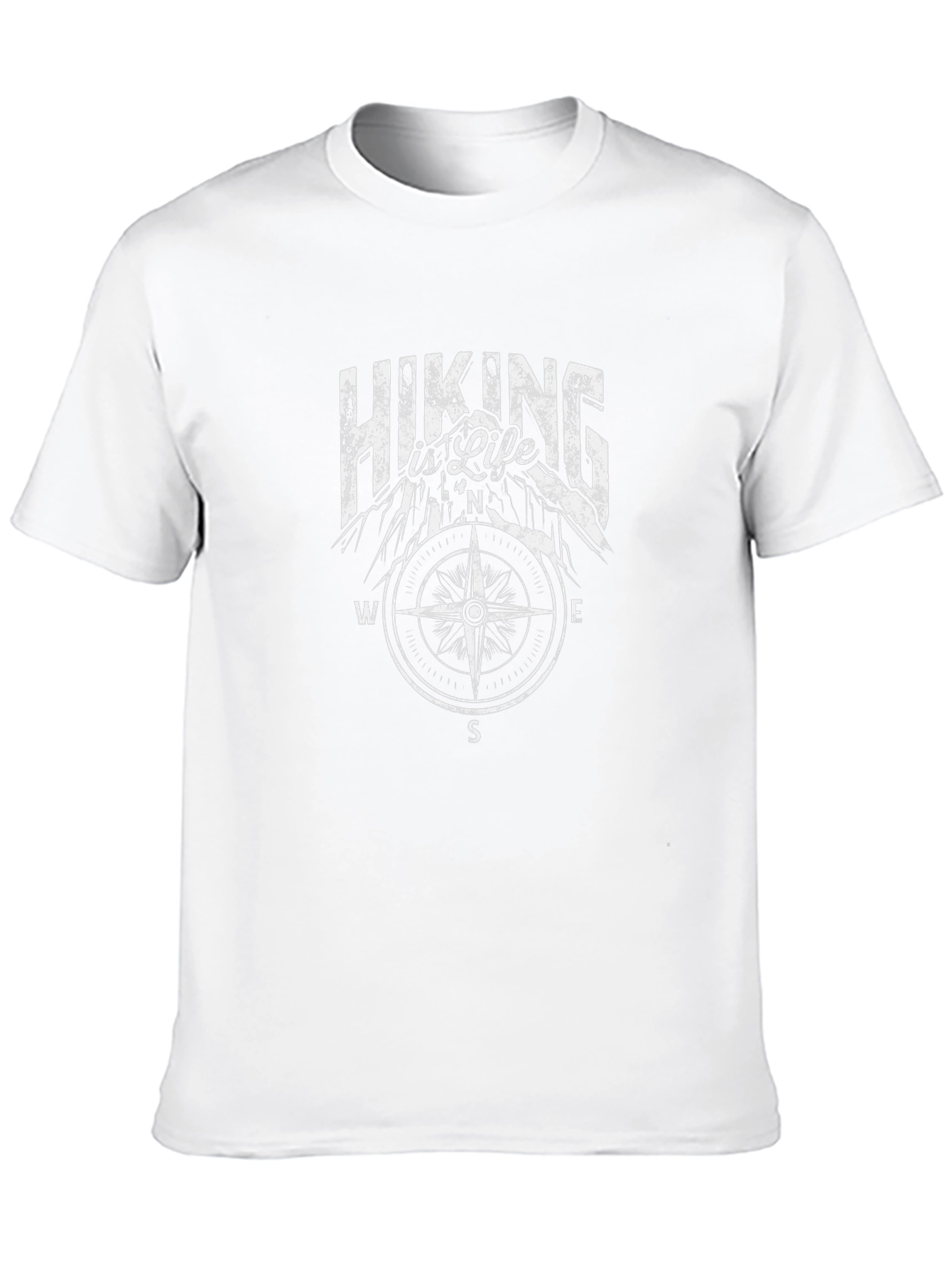Hiking Is Life Graphic Tee - Compass Design T-Shirt