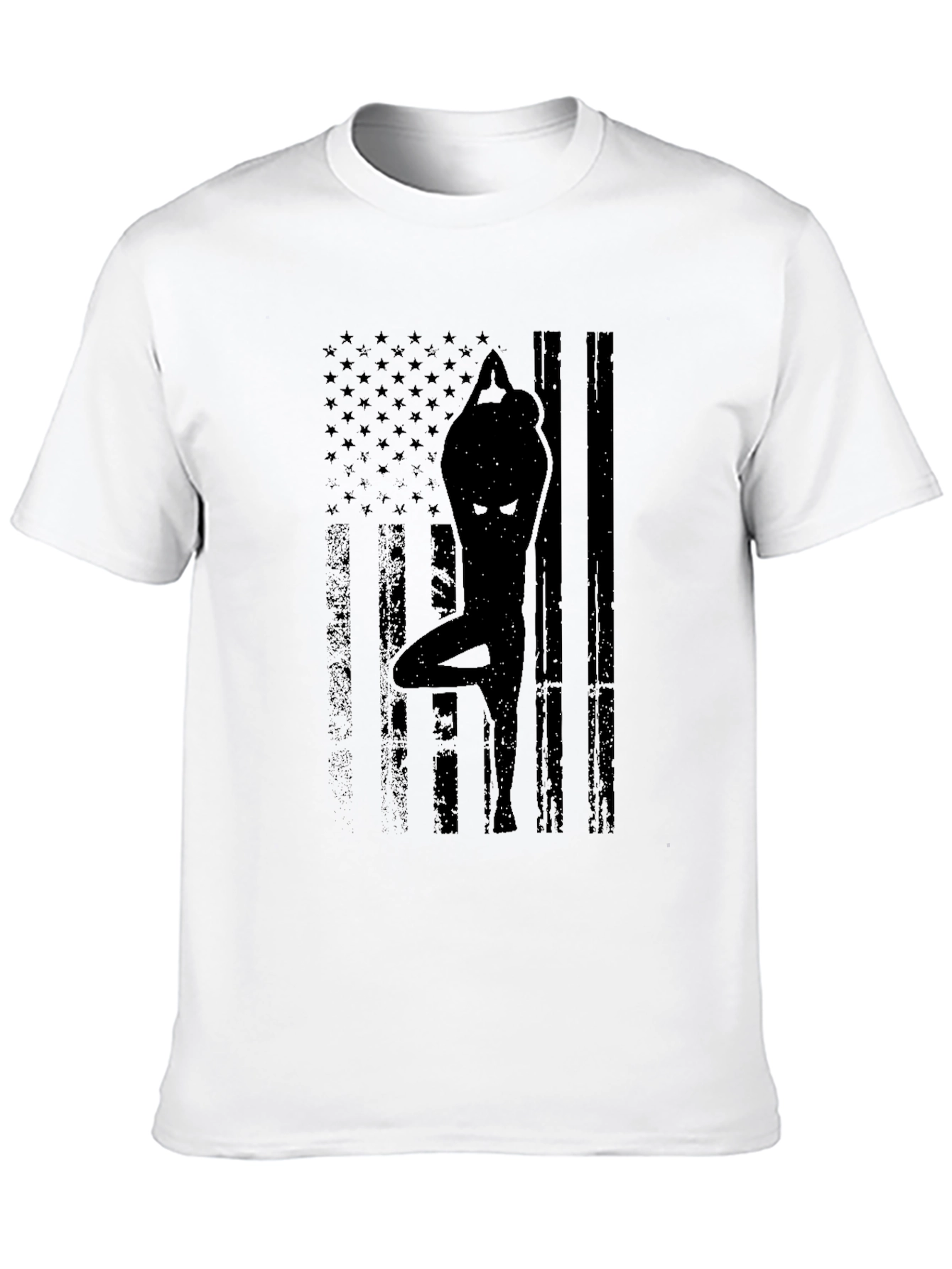 Yoga USA Flag Graphic Tee - Black