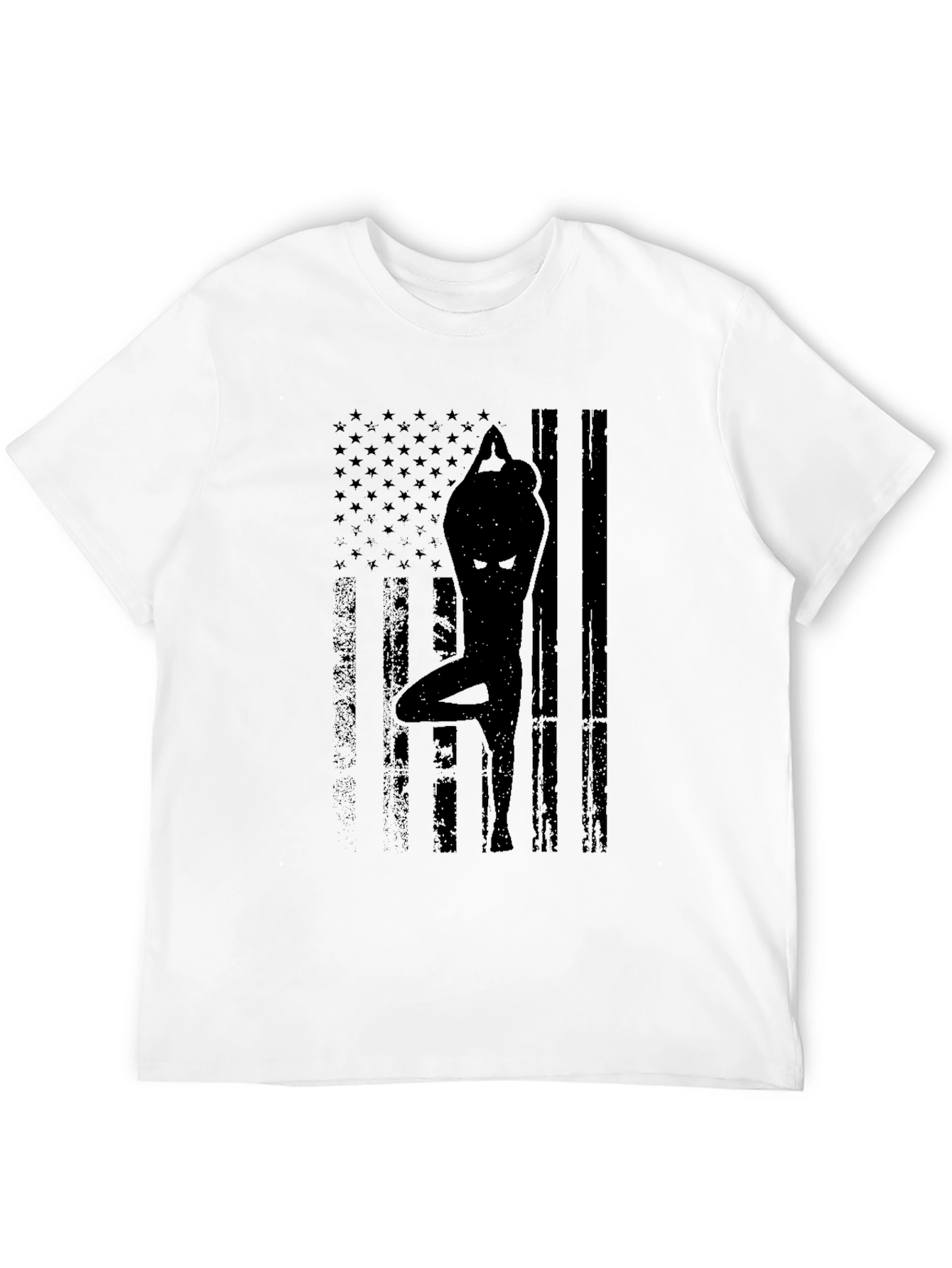 Yoga USA Flag Graphic Tee - Black